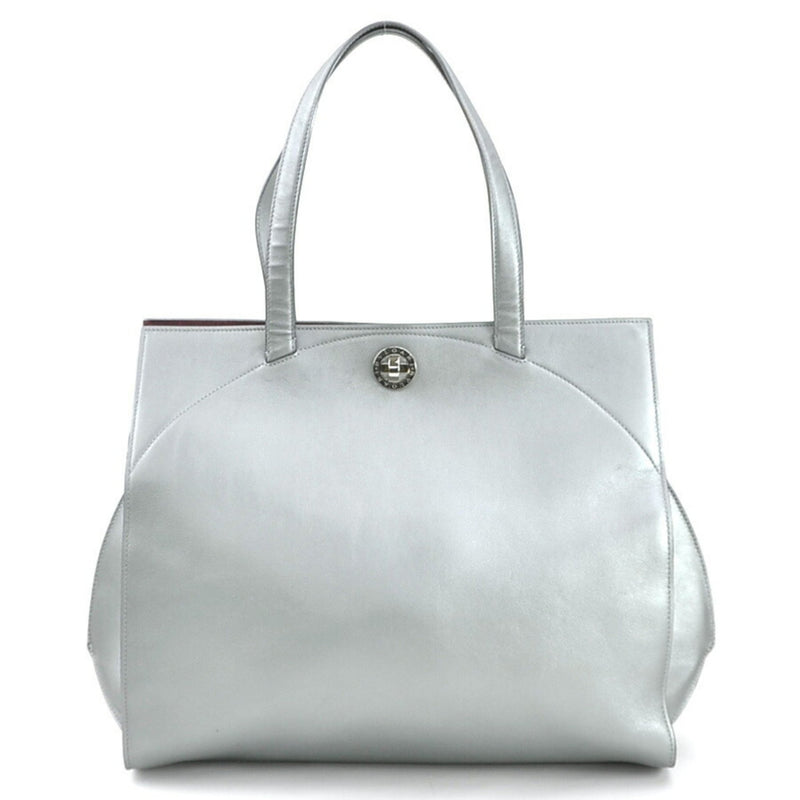 Bvlgari Silver Leather Handbag (Pre-Owned)