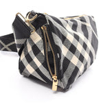 Burberry Black White Cotton Fanny Pack Messenger Bag (Pre-Owned)