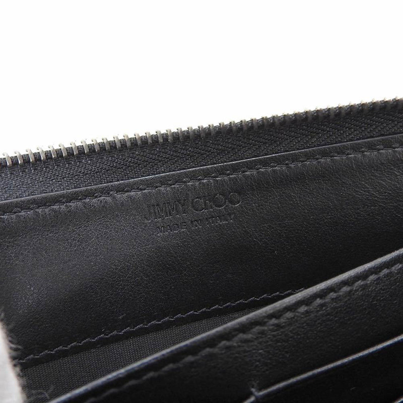 Jimmy Choo Black Leather Long Wallet (Bi-Fold) (Pre-Owned)