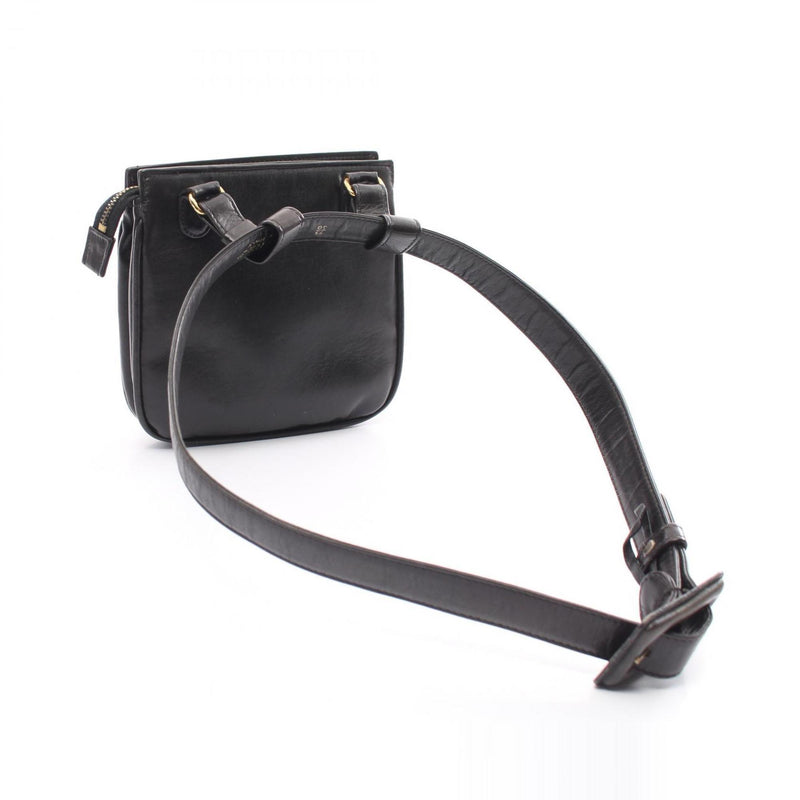 Chanel Black Leather Fanny Pack (Pre-Owned)