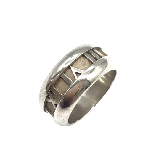 Tiffany Atlas Silver Silver 925 Band Ring (Pre-Owned)