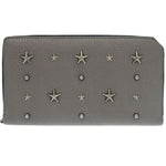 Jimmy Choo Gray Leather Long Wallet (Bi-Fold) (Pre-Owned)