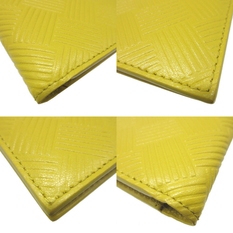 Bottega Veneta Yellow Leather Bill Wallet (Bi-Fold) (Pre-Owned)