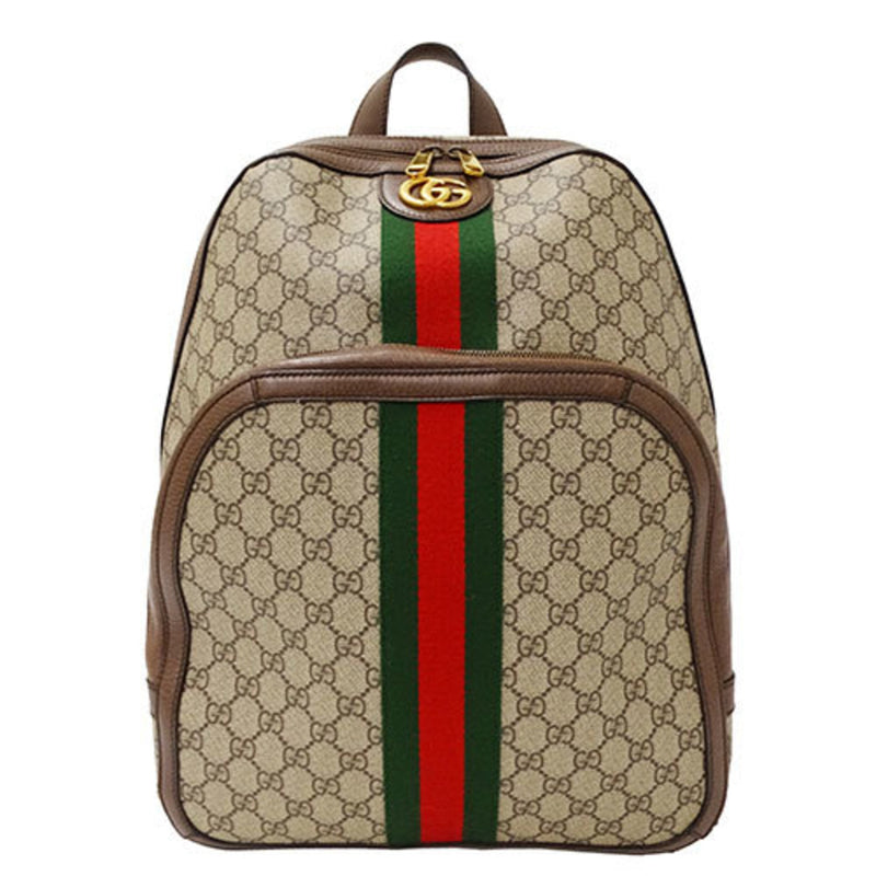 Gucci Brown Gg Supreme Canvas Backpack (Pre-Owned)