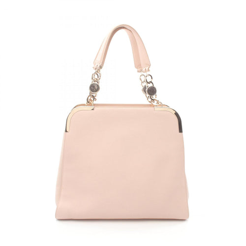 Bvlgari Pink Leather Tote Bag (Pre-Owned)