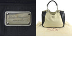 Salvatore Ferragamo Black Ivory Leather Handbag (Pre-Owned)