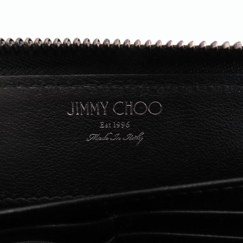 Jimmy Choo Black Leather Long Wallet (Bi-Fold) (Pre-Owned)