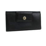 Bvlgari Black Leather Long Wallet (Tri-Fold) (Pre-Owned)