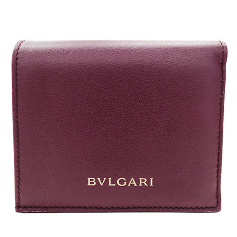 Bvlgari Bordeaux Leather Wallet (Bi-Fold) (Pre-Owned)