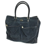 Anya Hindmarch Navy Leather Tote Bag (Pre-Owned)