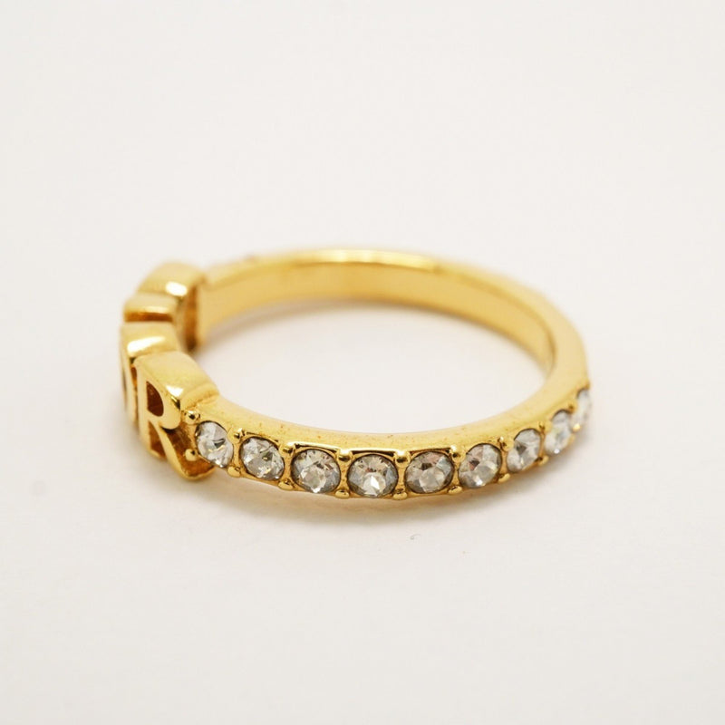 Christian Dior Gold Gold Plating Band Ring (Pre-Owned)