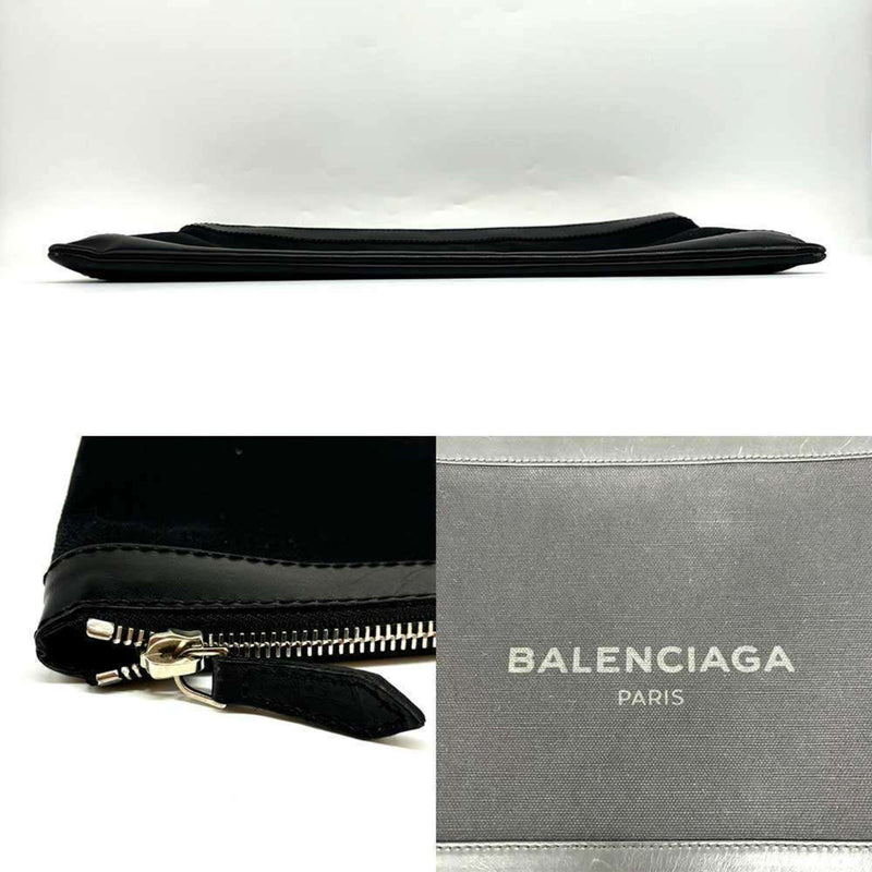 Balenciaga Black Canvas Clutch Bag (Pre-Owned)