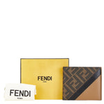 Fendi Beige Black Brown Pvc Leather Wallet (Bi-Fold) (Pre-Owned)