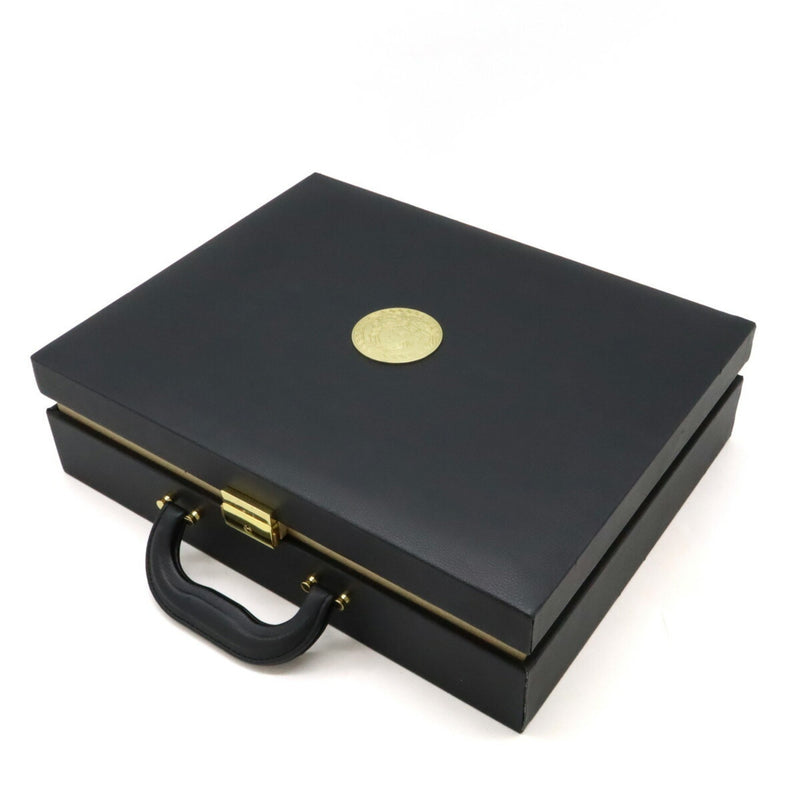 Versace Black Leather Attaché Case (Pre-Owned)