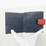 Gucci Navy Red Color Pvc Wallet (Bi-Fold) (Pre-Owned)