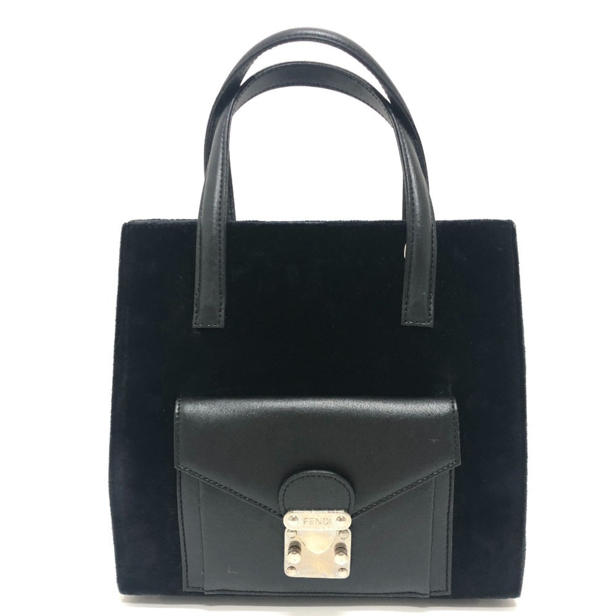 Fendi Black Leather Tote Bag (Pre-Owned)