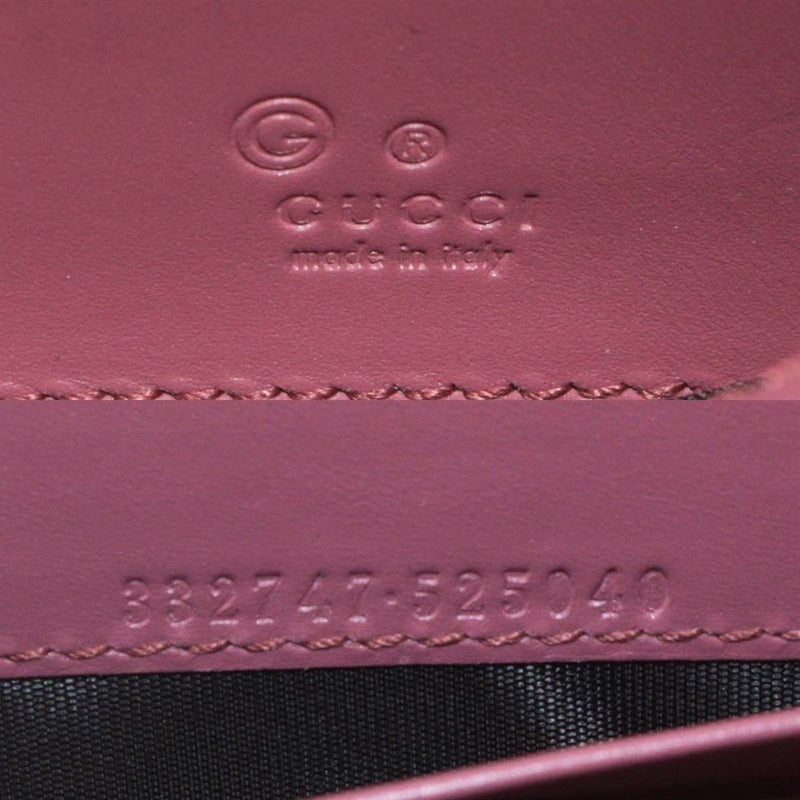 Gucci Pink Leather Long Wallet (Bi-Fold) (Pre-Owned)