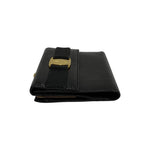 Salvatore Ferragamo Black Leather Wallet (Bi-Fold) (Pre-Owned)