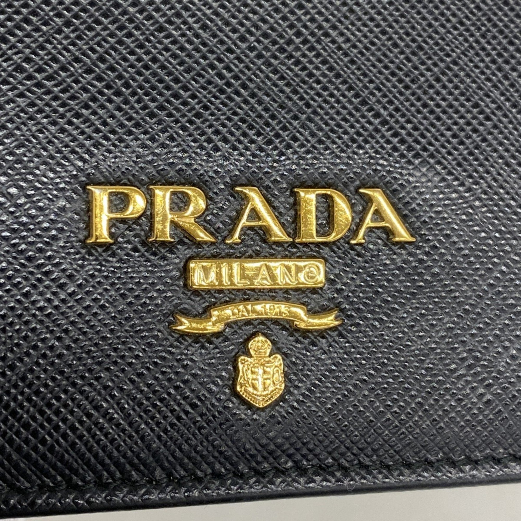 Prada Black Leather Wallet (Bi-Fold) (Pre-Owned)