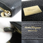 Salvatore Ferragamo Black Leather Long Wallet (Bi-Fold) (Pre-Owned)