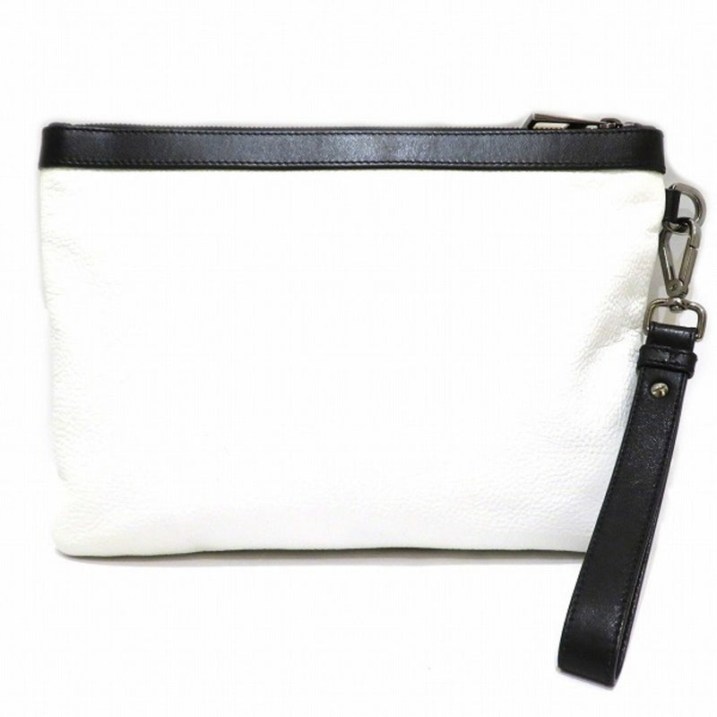 Jimmy Choo White Leather Clutch Bag (Pre-Owned)