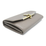 Salvatore Ferragamo Gray Leather Long Wallet (Bi-Fold)