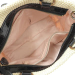 Anteprima Beige Black Wire Leather Handbag (Pre-Owned)