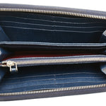 Bvlgari Bvlgari Bvlgari Navy Leather Long Wallet (Bi-Fold) (Pre-Owned)