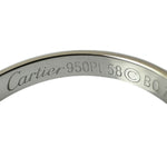 Cartier Silver Platinum 950 Band Ring (Pre-Owned)