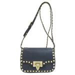 Valentino Garavani Navy Leather Tote Bag (Pre-Owned)