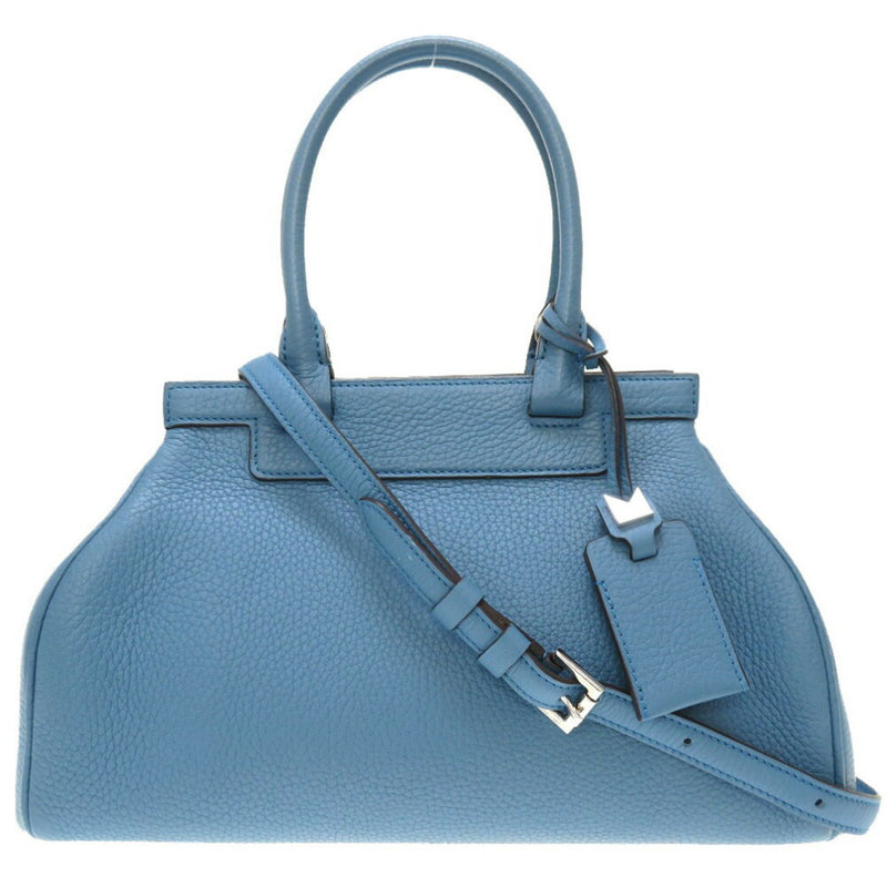 Moynat Blue Leather Handbag (Pre-Owned)