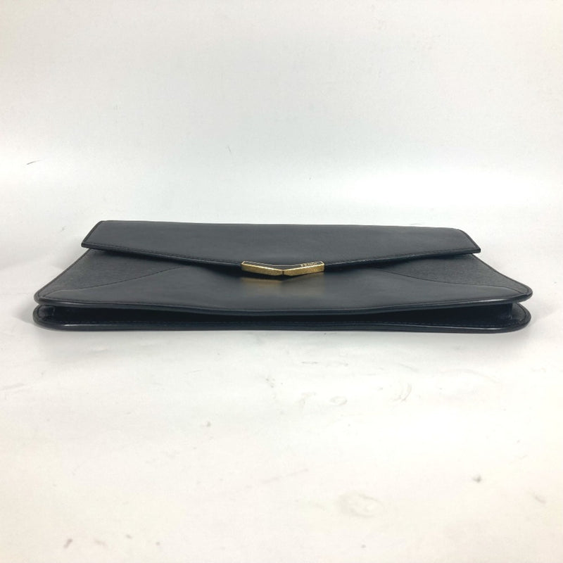 Fendi Black Leather Clutch Bag (Pre-Owned)