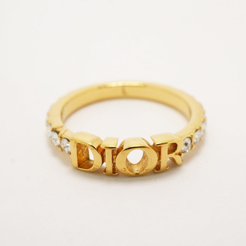 Christian Dior Gold Gold Plating Band Ring (Pre-Owned)