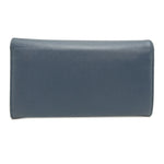 Bvlgari Blue Leather Long Wallet (Bi-Fold) (Pre-Owned)