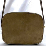 Salvatore Ferragamo Beige Brown Suede Leather Shoulder Bag (Pre-Owned)