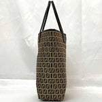 Fendi Beige Brown Canvas Leather Tote Bag (Pre-Owned)