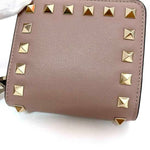 Valentino Garavani Beige Pink Leather Wallet (Bi-Fold) (Pre-Owned)