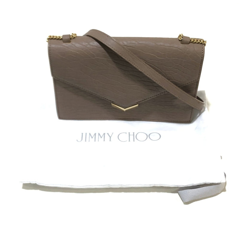 Jimmy Choo Beige Leather Shoulder Bag (Pre-Owned)