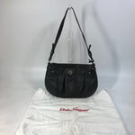 Salvatore Ferragamo Black Leather Shoulder Bag (Pre-Owned)