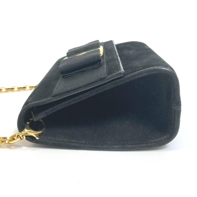 Salvatore Ferragamo Black Leather Shoulder Bag (Pre-Owned)