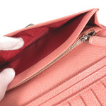 Bvlgari Pink Leather Long Wallet (Bi-Fold) (Pre-Owned)