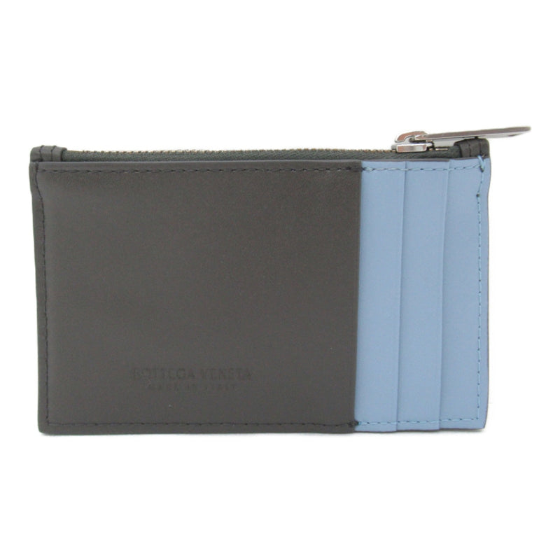 Bottega Veneta Gray Leather Card Wallet