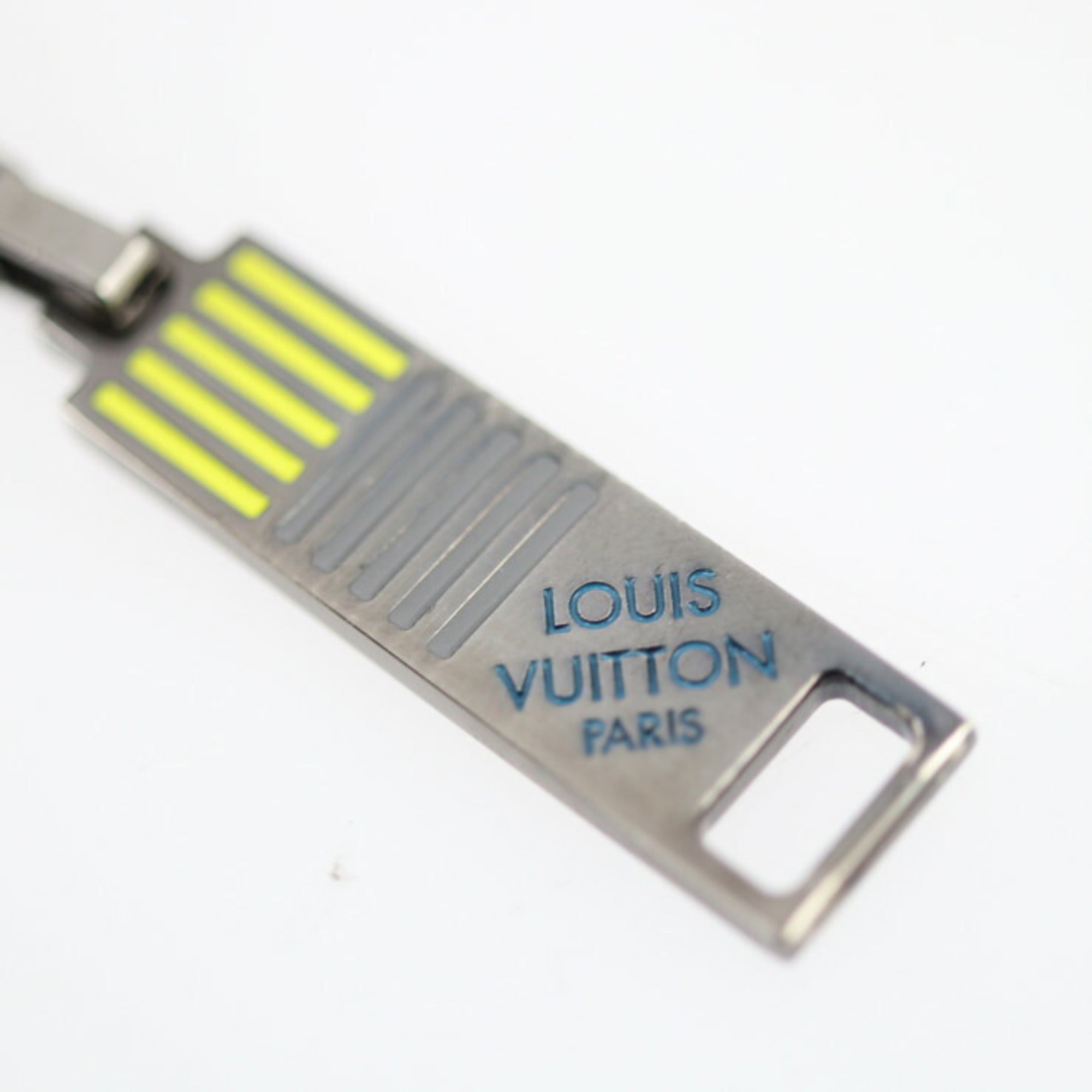 Louis Vuitton Bleu Celeste Gunmetal Yellow Metal Charm Bracelet (Pre-Owned)