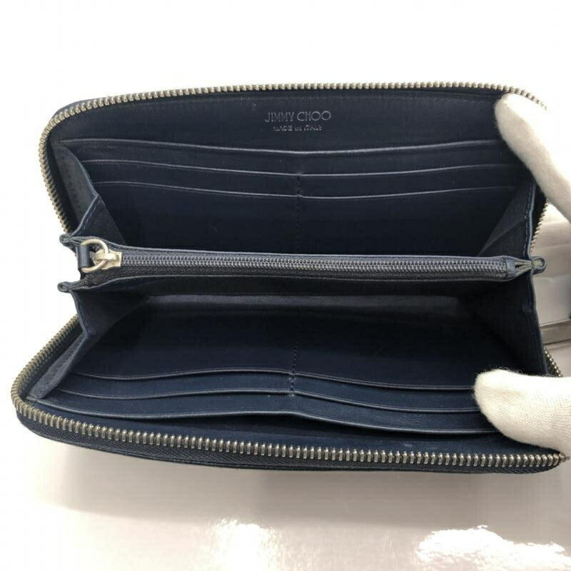 Jimmy Choo Blue Bill Wallet (Bi-Fold) (Pre-Owned)