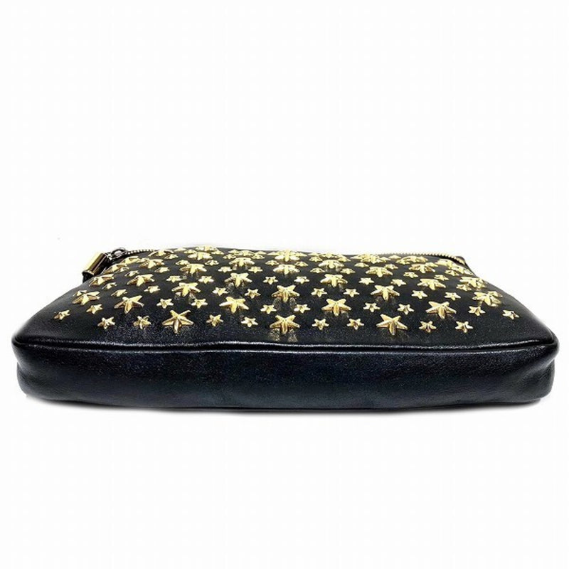 Jimmy Choo Black Leather Clutch Bag (Pre-Owned)