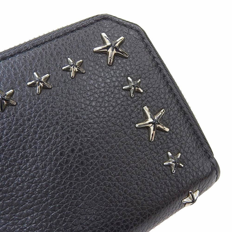 Jimmy Choo Black Leather Long Wallet (Bi-Fold) (Pre-Owned)