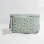 Jimmy Choo Light Blue Leather Clutch Bag (Pre-Owned)