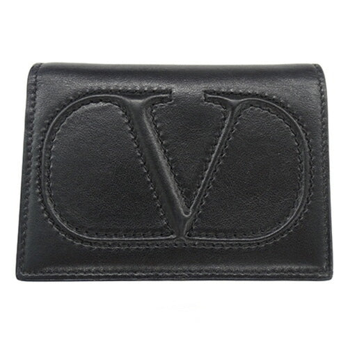 Valentino Garavani Black Leather Wallet (Bi-Fold) (Pre-Owned)