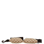 Gucci Beige Brown Canvas Leather Fanny Pack (Pre-Owned)