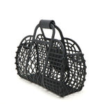 Fendi Beige Black Plastic Leather Basket Handbag (Pre-Owned)